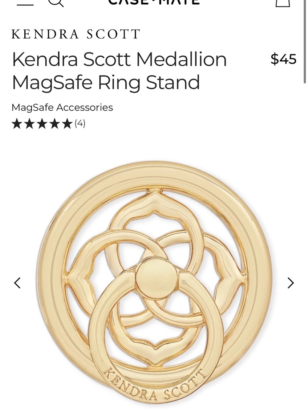 Kendra Scott Gold MagSafe Ring Stand